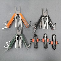 HM2R Pince multifonction 22-en-1 en acier inoxydable avec poignée G10, couteau de poche pliant, ciseaux, multi-outil de camping avec clip de poche