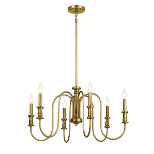 6 Lumière 29 ''Moderne De Luxe En Laiton Bougie Lustre OEM Grand Large Contemporain Art Déco Salon Salle À Manger Ambiemt Suspension - Product Image 4