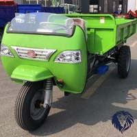 Tricycle benne basculante hydraulique diesel robuste à 3 roues 200-250W 30-50km/h pour le transport de charges lourdes dans la construction et l'exploitation minière