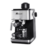 Cafetera Eléctrica Espresso Anbolife de 4 Tazas, Acero Inoxidable, Función de Vapor, Fabricación OEM ODM para Cappuccino