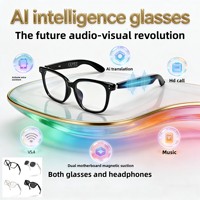 Nouvelles lunettes intelligentes de traduction IA, traduction en temps réel, 100 langues, assistant vocal, contrôle tactile, vidéo 1080P, double batterie