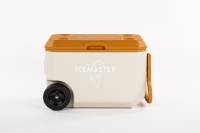 Glacière 38L avec poignées télescopiques et roues robustes, résistante aux fuites, pour le barbecue en plein air, le camping, la pêche, les voyages