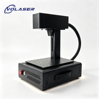 Mesin Penanda Laser Serat Mini 20W Portabel untuk Desktop, Ringan untuk Pengukiran, Berpendingin Udara, Kompatibel dengan Lightburn