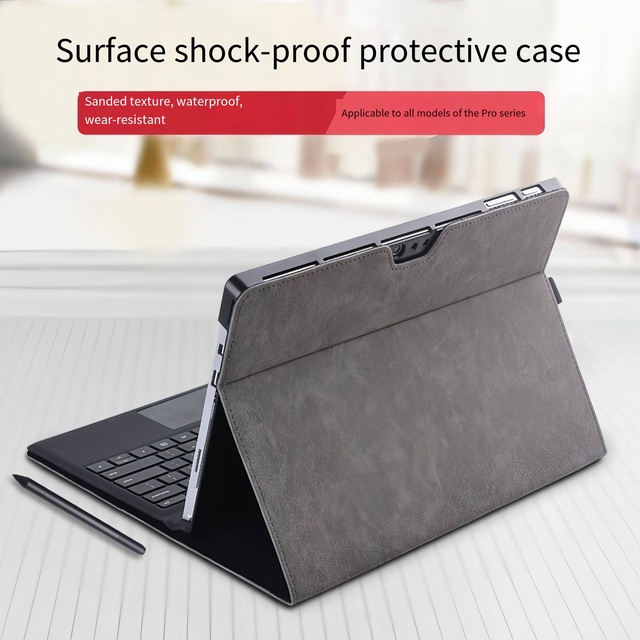 MQ Multi-Angle Shockproof TPU Leather Tablet Protective Cover for Microsoft Surface Pro 13 Go3 Pro4 Pro6 Pro7 Pro12 Case