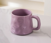 Tasse à café en céramique grande capacité, couleur unie, façonnée à la main, série Crème, tasse à thé de haute qualité, vaisselle de table pour la maison