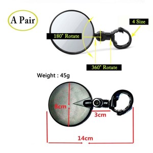 2er-Pack Universal-Fahrradspiegel für Mountainbikes und Rennräder, Mini, drehbar, Rückspiegel für Lenker aus Glas - Product Image 3
