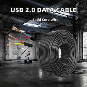 USBケーブル2.0 22 + 28 AWG 4コアツイストペアTPEアルミホイルブレイドシールドPVC 100mシングルコア地球医学 - Product Image 3