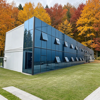 Bureau préfabriqué étanche et facile à assembler avec maison conteneur à panneaux sandwich de 20 pieds sur 2 étages pour villa mobile