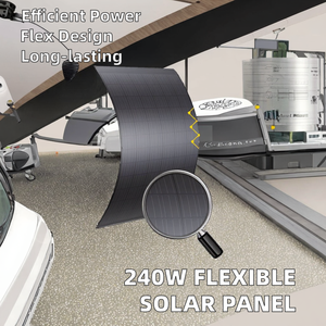 Panneau solaire flexible monocristallin <span class=keywords><strong>AHONY</strong></span> LS-220W 220W durable, efficacité 18%, pour extérieur, toit de camping-car, caravane, remorque, bateau, tente, OEM - Product Image 3