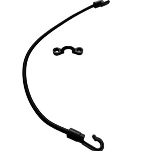 Gancho de cuerda elástica negra, accesorio duradero de nailon de 35 Cm para kayak, para lagos, ríos, uso recreativo - Product Image 5