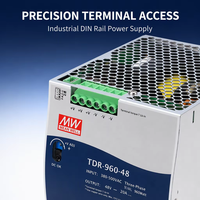 Alimentation électrique sur rail DIN triphasée 960W 48V 20A TDR-960-48, alimentation à découpage à PFC actif, contrôle industriel SMPS