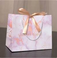 Sacs cadeaux personnalisés recyclables, résistants à l'humidité, imperméables, réutilisables, style classique, texture marbre, impression dorée à effet veiné, bicolores
