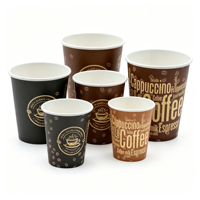 Gobelets en papier à paroi simple écologiques jetables de 2,5 oz pour la dégustation de boissons, logo personnalisé, usage unique