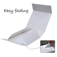 Boîte Cadeau Pliable Carrée Magnétique Blanche en Papier pour Chaussures, Vente en Gros