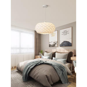 โคมไฟเพดานสไตล์มินิมอลสีครีมสำหรับห้องรับประทานอาหาร ห้องนอน ทางเข้า ห้องเด็ก โคมไฟระย้าและโคมไฟเพดานสุดชิค - Product Image 1