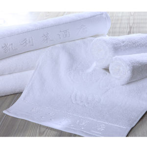 Algodão Branco Longo Terry Custom Hotel Toalhas - Product Image 3