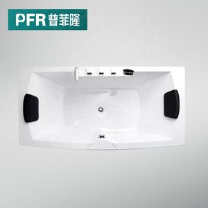 Bañera de hidromasaje doble de acrílico moderna para 2 personas con chorro de aire <span class=keywords><strong>Spa</strong></span> con ducha Baño de remojo de gran espacio y escurridor para hoteles - Product Image 6