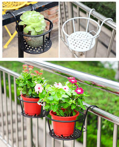 P428 Jardinières suspendues modernes de luxe en fer durable pour clôture métallique - Product Image 6