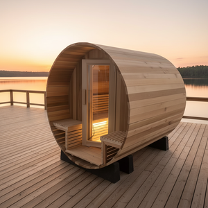 Kompor Listrik Kayu Cedar Merah Kanada <span class=keywords><strong>Sauna</strong></span> Uap Basah Kayu Solid untuk Luar Ruangan 4-6 Orang - Product Image 2
