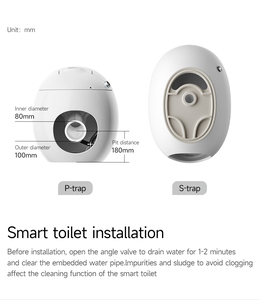 Chauffe-eau intelligent de luxe au design moderne, plaqué or, en céramique de haute qualité, avec télécommande, à poser au sol, à siphon en S - Product Image 6