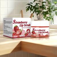 Gommage Lèvres Fraise 30g en Boîtes OEM Marque Privée Sucre Aloès Exfoliant Hydratant Repulpant Végan Tous Types de Peau Durée de Vie 3 Ans