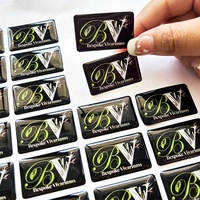 Feuilles d'autocollants en résine époxy avec logo personnalisé personnalisé autocollants en gel dôme 3D en forme de rectangle décalcomanies autocollants en silicone époxy Doming