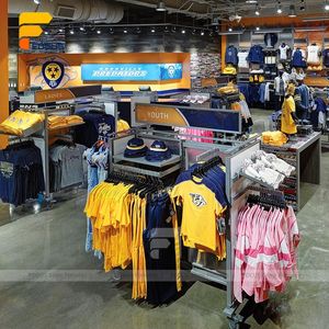 Présentoir modulaire pour vêtements de détail Présentoir à panneaux muraux Présentoir pour vêtements Design de <span class=keywords><strong>comptoir</strong></span> pour magasin de vêtements de sport Merchandising - Product Image 3