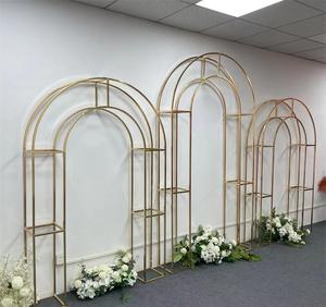 Arche de mariage carrée en métal personnalisée MTY – Cadre de toile de fond commercial durable et écologique pour lieux de mariage et banquets d'hôtel - Product Image 5