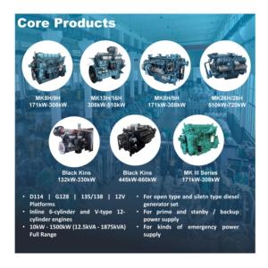Ensemble moteur de groupe électrogène monophasé 60 Hz, 6 cylindres, 4 temps, 227 kW, 283,75 kVA, 304 CV, avec <span class=keywords><strong>pompe</strong></span> en ligne, pour alimentation hors réseau - Product Image 6