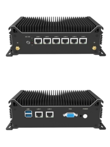 Routeur sans ventilateur i5 6200U, pare-feu, DDR4, 8 ports LAN, 2 ports USB 3.0, pour usage professionnel, compatible WOL/PXE - Win10/Linux/Ubuntu/CentOS - Product Image 1