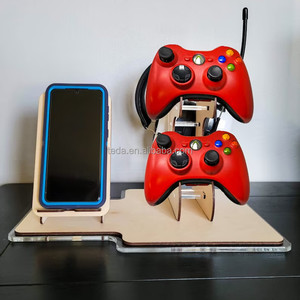 Regalos para el Día del Padre, soporte para auriculares, soporte para controlador de <span class=keywords><strong>juegos</strong></span> de madera cortado con láser, soporte para auriculares para hombres/DAD/regalo para jugadores - Product Image 2