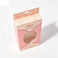 Boîte à fenêtre en carton écologique personnalisée avec poignée suspendue, impression offset et finition mate