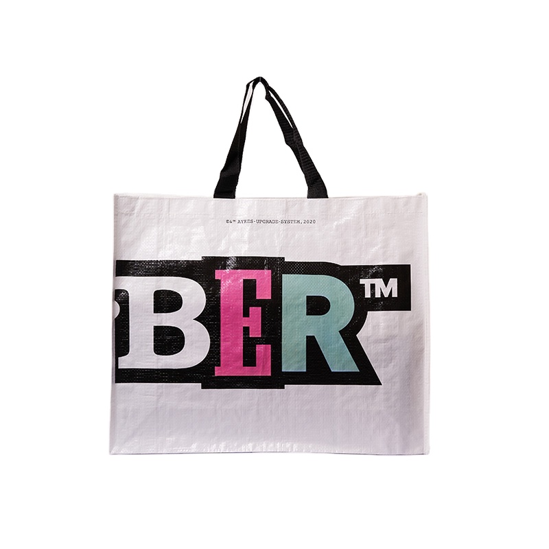 Custom Design Reusable Tote Bag Pp Woven Fabric Laminated Shopping Bags With Logo