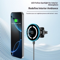 Support de téléphone magnétique sans fil pour voiture, chargeur sans fil magnétique pour iPhone 17, support de téléphone portable à fixation automatique pour voiture