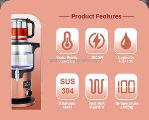 Turkish Middle East Style Samovar Double Tea Maker Premium Stainless <strong>Filter</strong> Large Capacity5.6L Electric <strong>Kettle</strong> for Boiling Water - Product Image 2