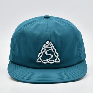 Gorras de Béisbol Personalizadas de Alta Calidad, de 6 Paneles, con Visera Plana, Color Azul Pavo Real, Estilo Hip Hop, con Bordado - Product Image 3