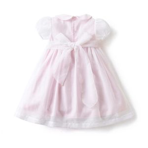 2024 estate fatto a mano in Chiffon Smocked Peter Pan collare vestito per le bambine i più piccoli ODM all'ingrosso per bambini vestiti <span class=keywords><strong>da</strong></span> Boutique - Product Image 5