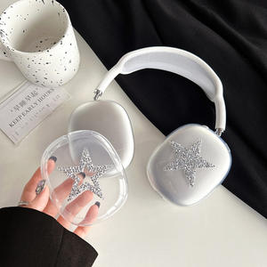 Lovely Stars Diamond Crystal Rhinestone Case para <span class=keywords><strong>Airpods</strong></span> <span class=keywords><strong>Max</strong></span> TPU Clear Soft Headphone Cup Cover para <span class=keywords><strong>Apple</strong></span> <span class=keywords><strong>Airpods</strong></span> <span class=keywords><strong>Max</strong></span> - Product Image 2
