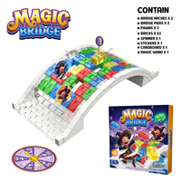 Jeu de société Magic Bridge Balance Block, jeu de construction de blocs colorés, jeu de puzzle de table pour les jeux parent-enfant et cadeau de vacances