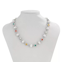 Collier et Bracelet Perlé en Alliage Tendance pour Homme, Bijoux Fantaisie en Forme de Fleur, Idéal Cadeau