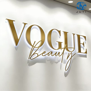 Letrero para Edificio con Logotipo Personalizado, Letras 3D <span class=keywords><strong>de</strong></span> Metal Acrílico Doradas para Interiores, Letrero Publicitario Exterior con Retroiluminación LED - Product Image 5