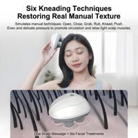 6-Kopf Elektrisches Knetmassagegerät |   Realistische menschliche Berührung & IPX7 wasserdicht, vielseitig einsetzbar für Kopf, Nacken, Schultern, Taille & Beine