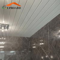 Dalles de plafond pour conteneur de 40 pieds, panneaux muraux et de plafond en PVC blanc moderne, style de design artistique pour plafonds
