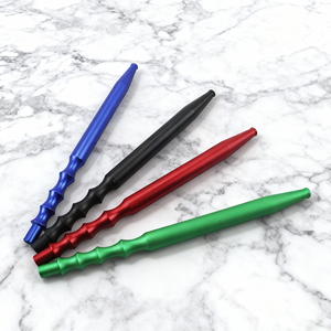 Tuyaux en plastique colorés pour narguilé avec poignée en verre et aluminium pour chicha, accessoires de fumage pour bar et fête - Product Image 5