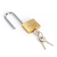 Cadenas de sécurité en laiton poli avec clé passe-partout pour la vente en gros |   Serrure de porte industrielle robuste, antivol, étanche, pour bagages
