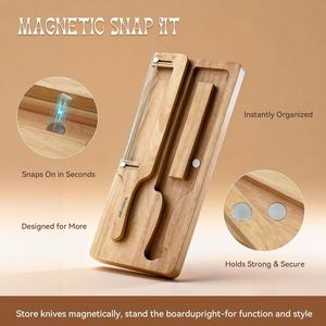 Wooden <b>Bread</b> <b>Knife</b> And Cutting Board Set Bamboo Serrated Edge For Homemade <b>Bread</b> Slicing Tool - Product Image 3