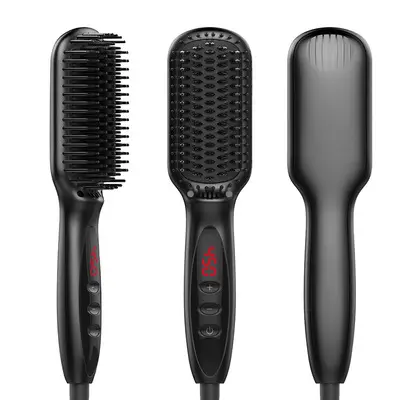 Excellent Quality Men Beard Hair Straightener Brush Electric with Feature Hair Straightening Iron Comb Brush