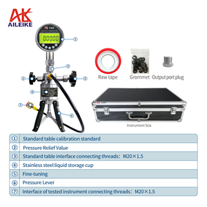 เครื่องปั๊มมือไฮดรอลิกแบบใช้มือถือ AILEIKE106SL + ALKC400HA1อุปกรณ์สอบเทียบแรงดันสูงเครื่องทดสอบแรงดัน0.1 0 ~ 700bar - Product Image 1
