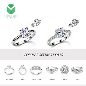 Anello in <span class=keywords><strong>Oro</strong></span> <span class=keywords><strong>Bianco</strong></span> 18K con Diamante Certificato IGI GIA Betterstar, Anello con Diamante Taglio a Pera, Anello di Fidanzamento con Diamante di Laboratorio - Product Image 4