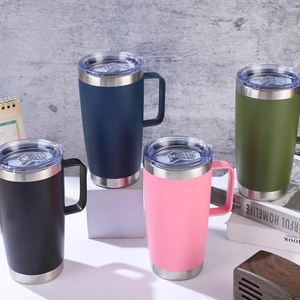 20Oz Stainless Steel Insulated <b>Coffee</b> Mug With Handle With Sliding Lid Cheap 20Oz Tumbler Set Travel Mugs ASM26 - Product Image 4